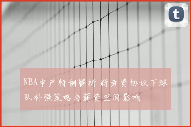 NBA中产特例解析 新劳资协议下球队补强策略与薪资空间影响